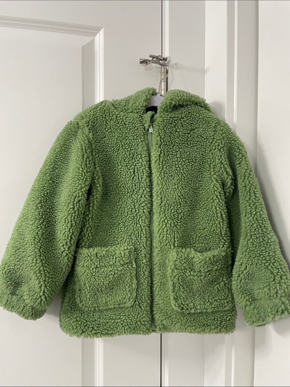 Unisex - MILES THE LABEL green lined sherpa hooded Jacket Size 4